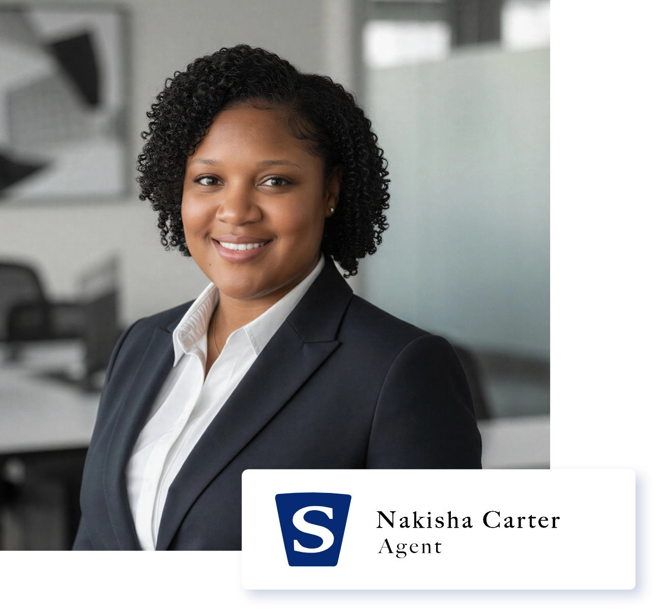 Nakisha-Carter-Stonehaven-Properties-real-estate-agent Headshot of Nakisha Carter, Licensed NY Real Estate Agent of Stonehaven Properties. Her name and title are displayed on the image with the Stonehaven keystone icon.